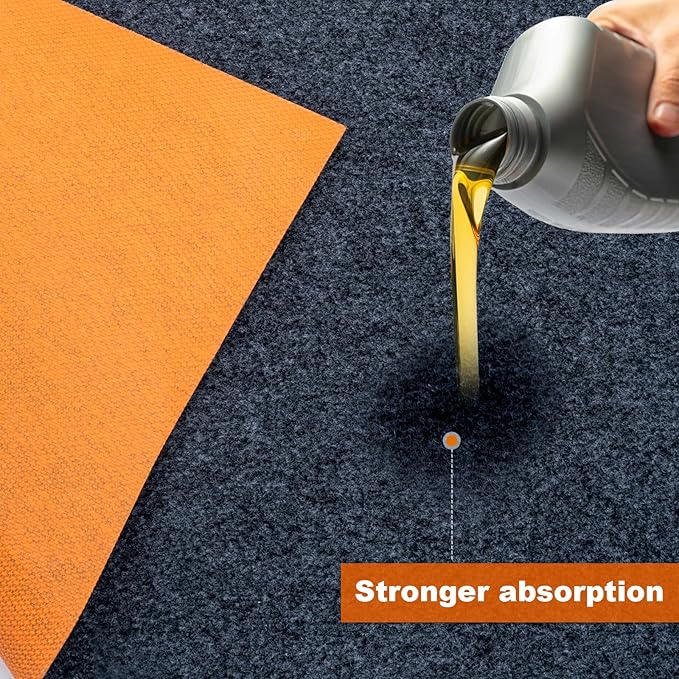 2-pc 64 X 32 Inch Heavy Duty Oil Spill Mat, 6.5mm Thickened Garage Floor Mat - Image 5