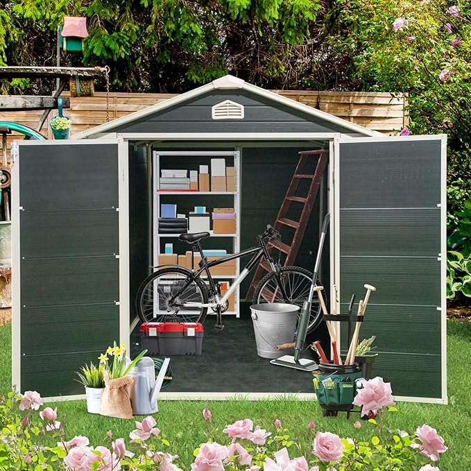 6x8 FT Outdoor Storage Resin Shed - Image 5