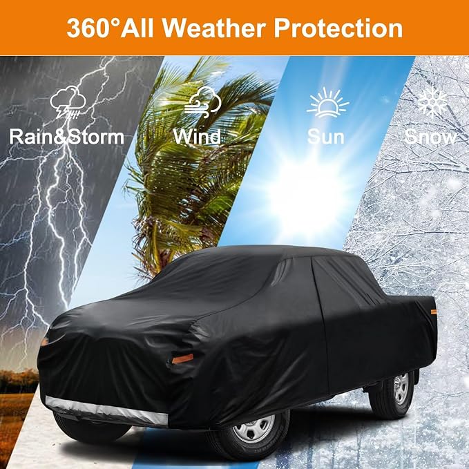Kayme Truck Cover Custom Fit Chevy Silverado 1500 Regular Cab Long Bed. Full - Image 6