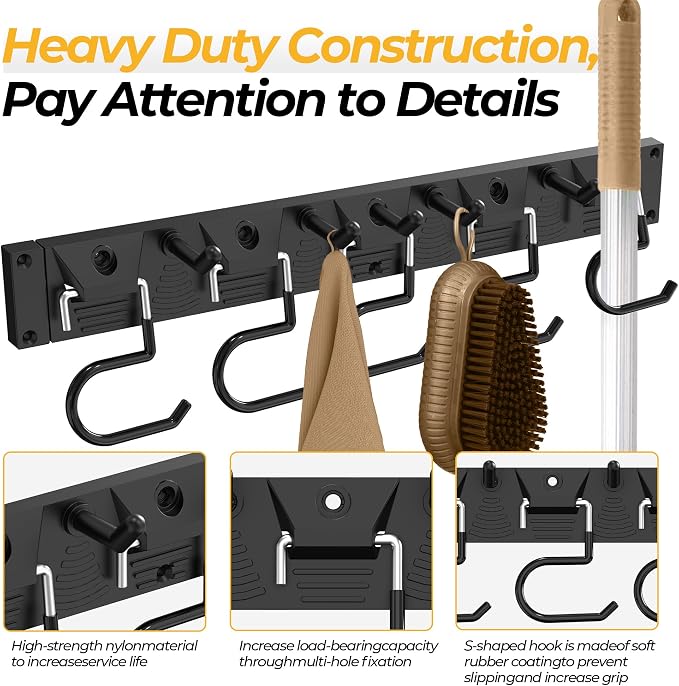 34 Inch Garden Tool Organizer Wall Mount - Image 2