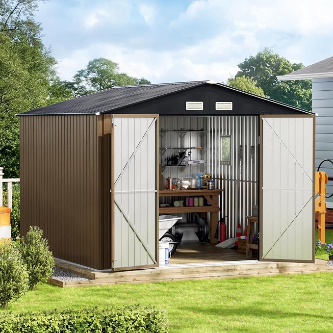 10X10X7.5 FT Outdoor Steel Storage Shed - Image 6