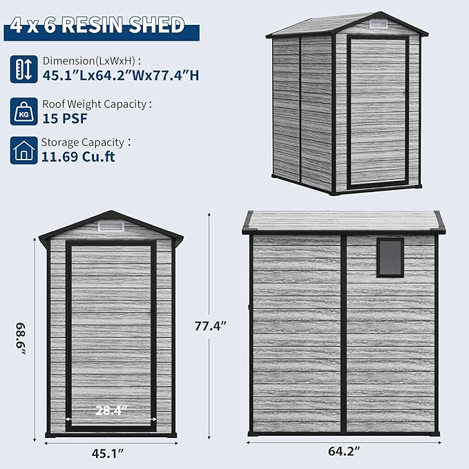 Weather-Resistant Resin Shed - Image 2