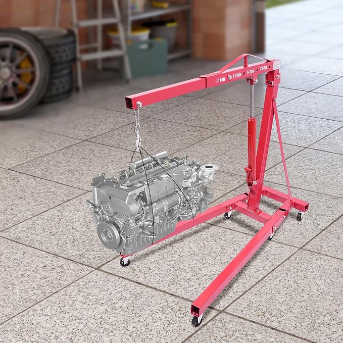 LOYALHEARTDY 1 Ton Hydraulic Engine Hoist, Folding Engine Lift - Image 8