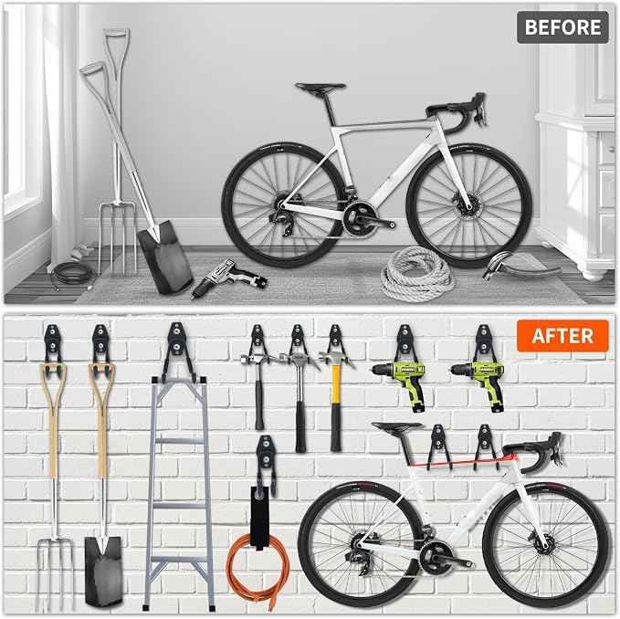 6 Pack Garage Hooks, Large Utility Wall Mount Garage Hooks Heavy Duty - Image 5