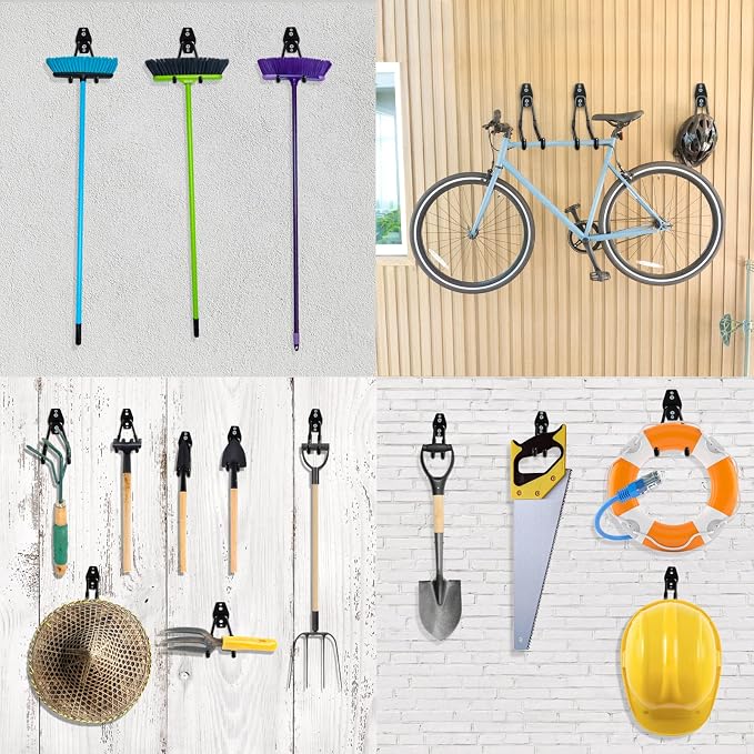 Heavy Duty Garage Hooks 8 Pack, 7.7 inch U Shaped Long Hanger, Wall Mounted - Image 6