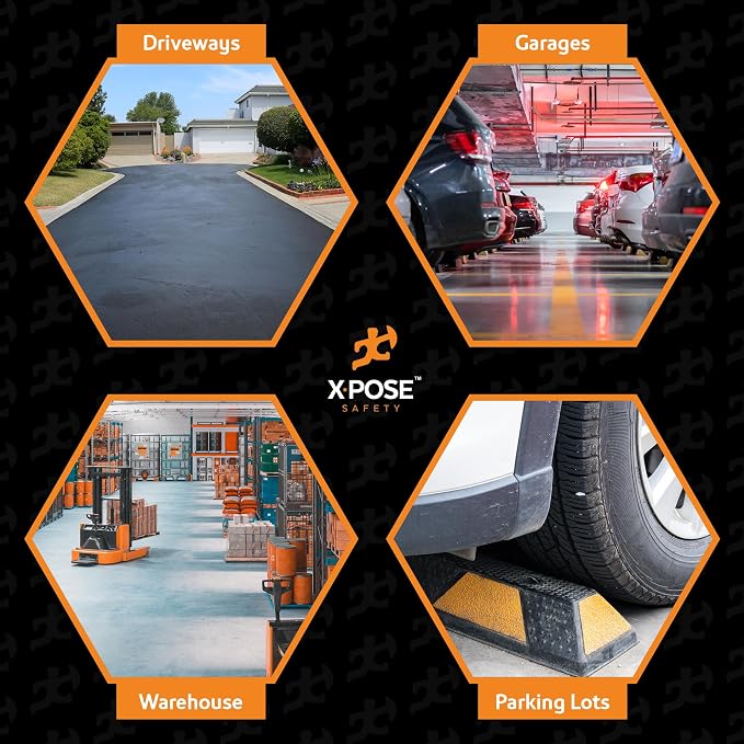 Xpose Safety 72" Heavy Duty Rubber Parking Stopper – Bulk Half Pallet 24 Pack - Image 7
