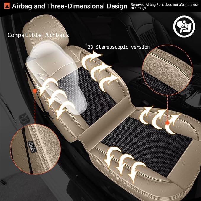 2 Front Seat Covers Fit for Toyota Camry 2012-2023 2024 2025: Car Seat Covers - Image 3