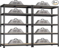 2 Packs 35.5" W x 16" D x 71" H Adjustable Garage Storage Shelves by BuxWellBang