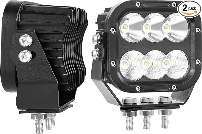 Cube LED Off Road Lights, 5 Inch 120W 10000lm IP68 LED Driving Lights Pods by SanYoung-AutomotiveLights