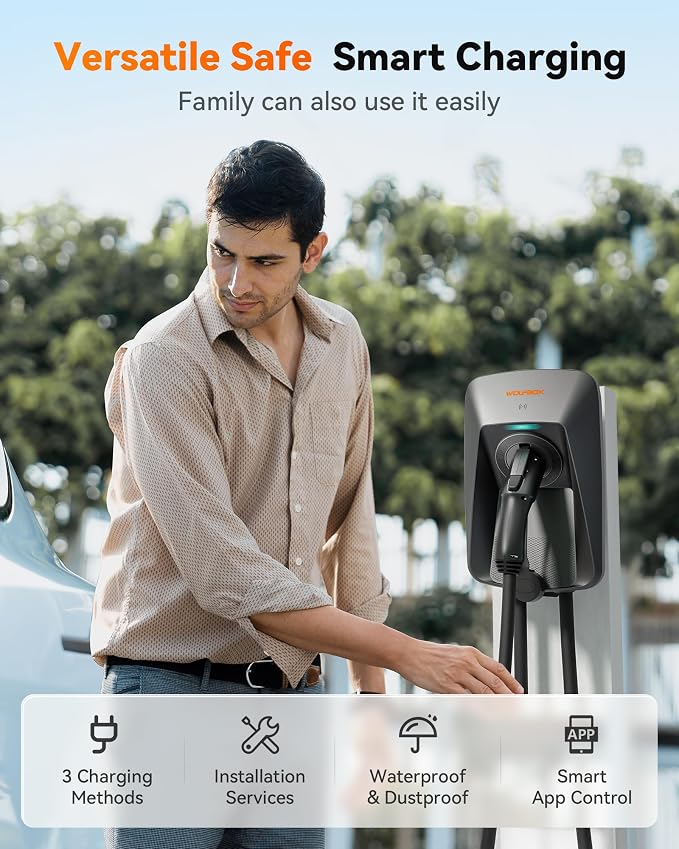 WOLFBOX Level 2 ev Charger 50 Amp J1772, Hardwired ev Charger Level 2 - Image 2