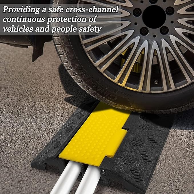 CXRCY Cable Ramp 3 Pack 2 Channel 11000lbs axle Capacity Floor Cord Cable - Image 2