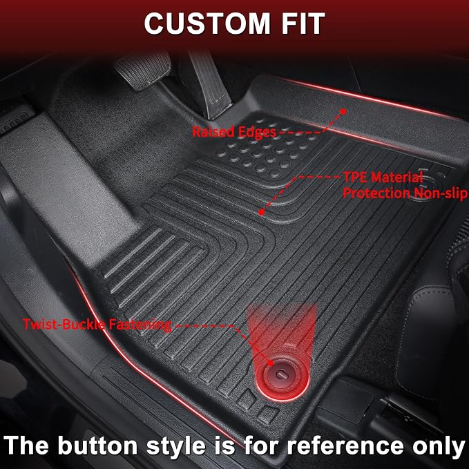 Wayhigh-All Weather Floor Mats and Cargo Mat Set Fit - Image 2