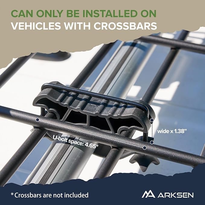 ARKSEN 64 x 39 x 6 Inch Universal 150LB Heavy Duty Roof Rack Cargo - Image 5