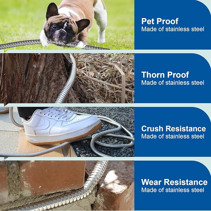 Metal Garden Hose 30 Ft Flexible Stainless Steel Water Hose 25 Ft 50 Ft - Image 4