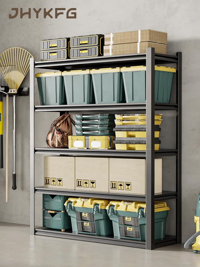 JHYKHG 72" H Storage Shelves, 5-Tier Heavy Duty Garage Shelving, Adjustable - Image 2