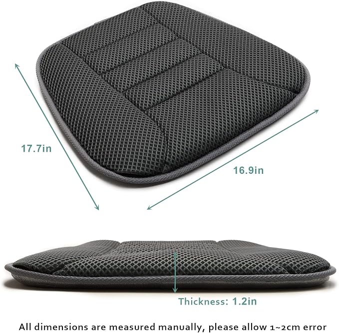 AEROiVi Car Seat Cushion for Driving, Breathable 3D Air Mesh, Non-Slip Bottom - Image 5