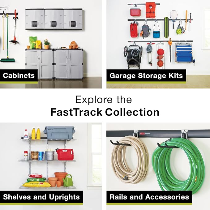 Rubbermaid FastTrack Garage Storage System Tool Hanging Kit, Wall Mount Holder - Image 7