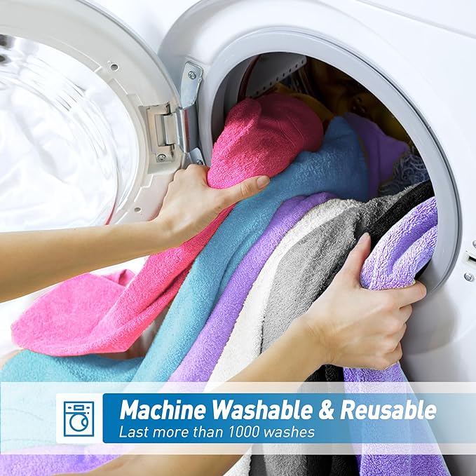 White Microfiber Cleaning Cloth 13"x13", Ultra Soft Absorbent Microfiber - Image 7