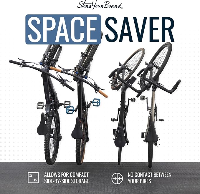 StoreYourBoard SwivelStow Bike Storage Rack 4 Pack, 2 MTB & 2 Road & Gravel - Image 5
