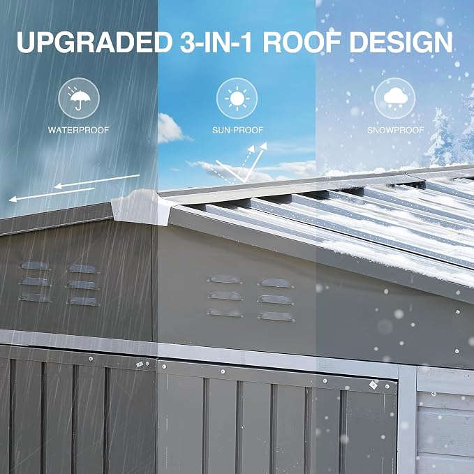 8x10 FT Outdoor Storage Shed - Image 5