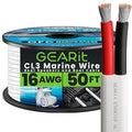 GEARit Speaker Wire 16 Gauge, Duplex 2-Conductor, Speaker Wires by GEARit