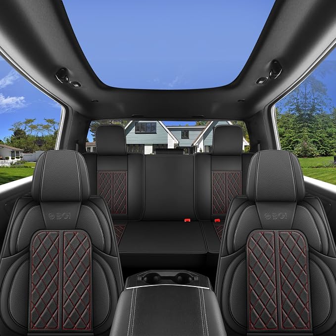 Car Seat Cover Custom Fit for Dodge Ram 1500 2500 3500 2002-2025 Faux Leather - Image 7