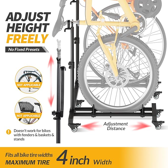 Vertical Bike Stands，Standing Bike Rack - Image 3