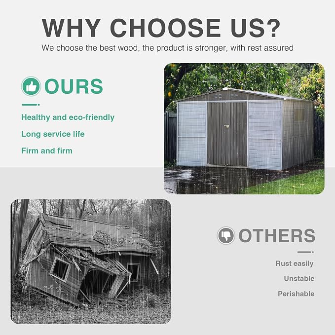 8x10 FT Outdoor Storage Shed - Image 6