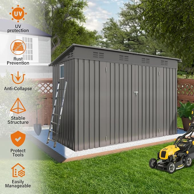 ARMSET Outdoor Storage Shed 4x9 FT - Image 3