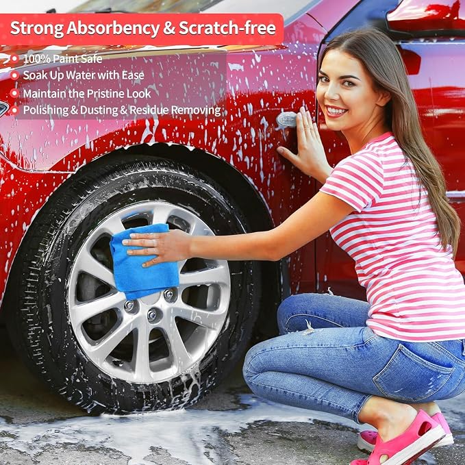 HOMERHYME Shop Towels, 150 Pack Cleaning Rags Microfiber Towels, Bulk - Image 4