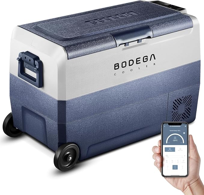 BODEGACOOLER 【Upgraded】 12 Volt Refrigerator, Portable Freezer, Car Fridge Dual by BODEGA