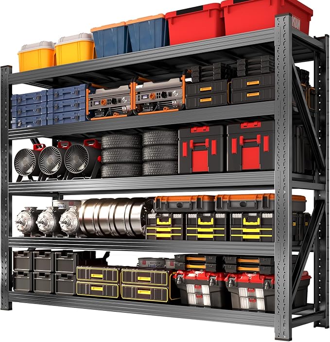 8000LBS Garage Shelving Heavy Duty, 5-Tier 71" H Storage Garage Shelves by Koestem