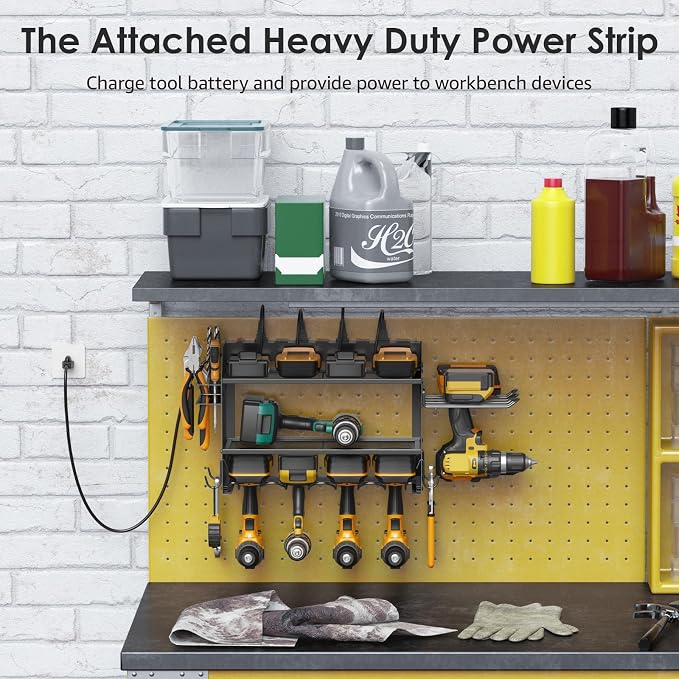 CCCEI Modular Power Tool Organizer Wall Mount Charging Station, Garage Drill - Image 6