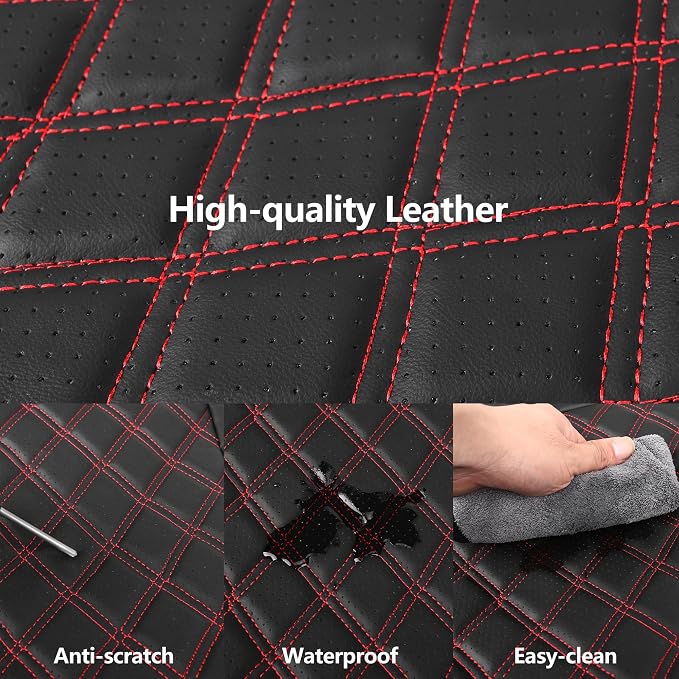 Car Seat Covers Full Set, Breathable and Waterproof Napa Leather Car Seat Cover - Image 4