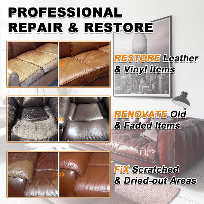 Gray Leather Recoloring Balm, 12oz Leather Color Restorer - Image 3