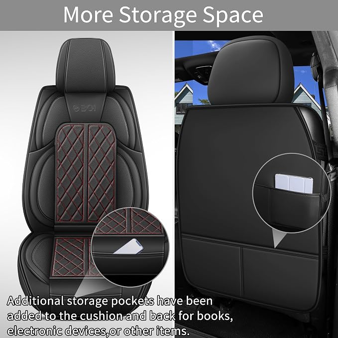 Car Seat Cover Custom Fit for Dodge Ram 1500 2500 3500 2002-2025 Faux Leather - Image 6