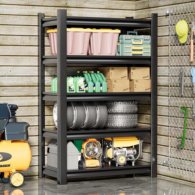 2 Set Garage Shelving Unit 72"H3000bls Heavy Duty Storage Shelves Easy Assembly - Image 2