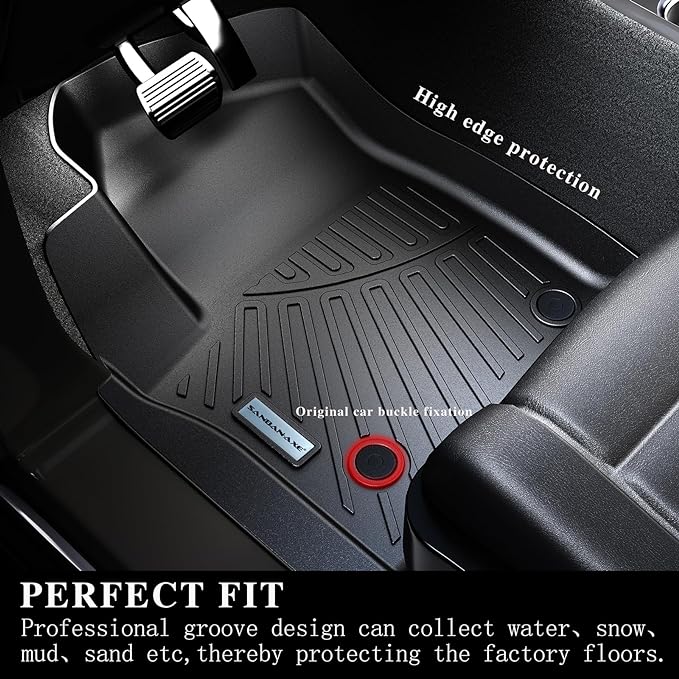Floor Liners for 2026 Passport TPE All Weather Protection 1st & 2nd Row Car - Image 3
