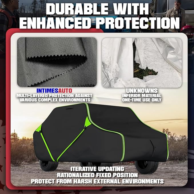125 Inch UTV Cover for Polaris Ranger RZR, Can-Am Defender Maverick Commander - Image 3