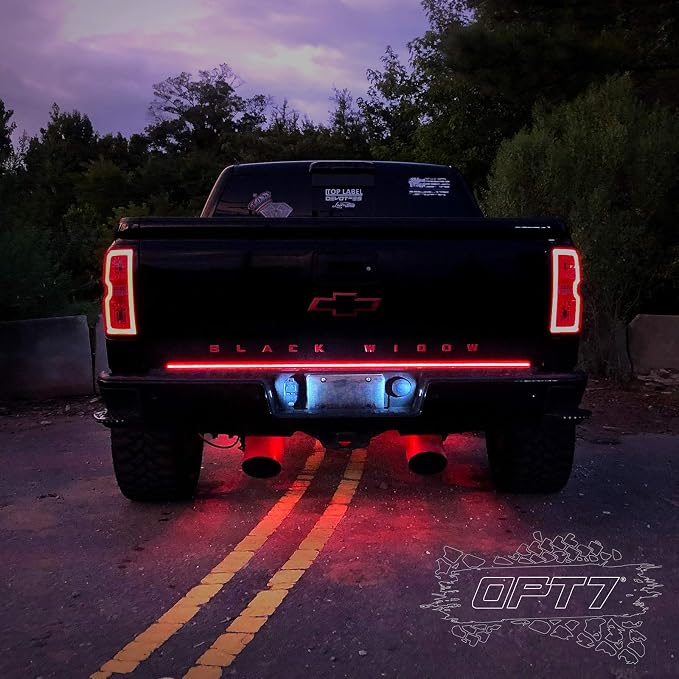OPT7 48" Redline Triple Row LED Tailgate Light Bar w/Sequential RED Turn Signal - Image 9
