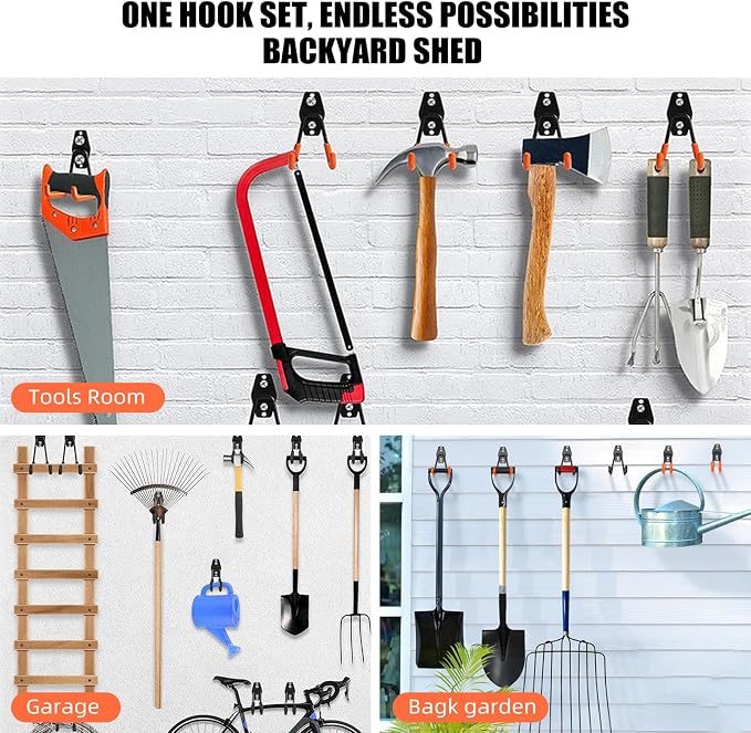Garage Hooks, 12 Pack Wall Hooks - Image 4