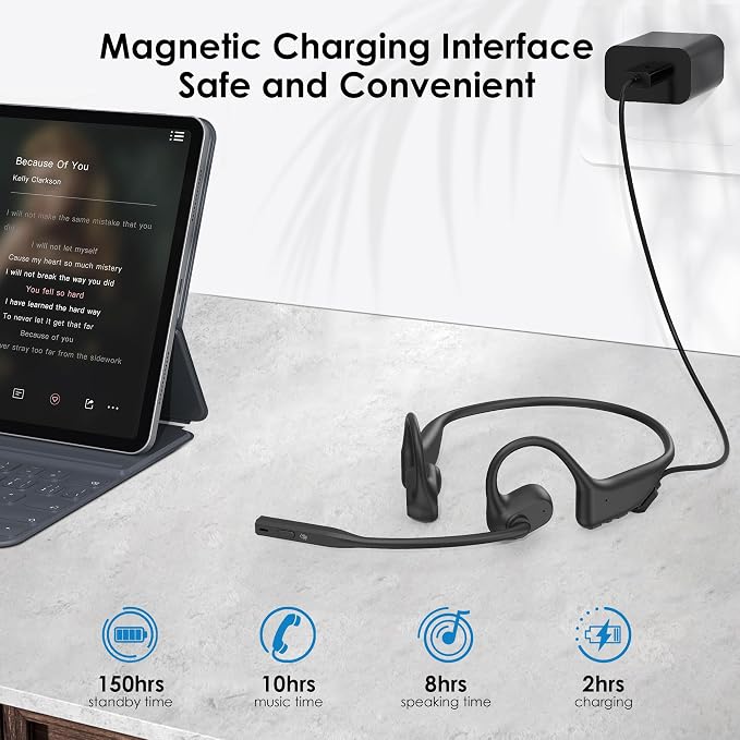 Open Ear Headphones with Mic, Wireless Headset - Image 7