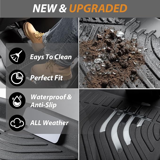 AIPOIL® Floor Mats for 2019-2023 Ford Range SuperCrewCab All Weather Protection - Image 4