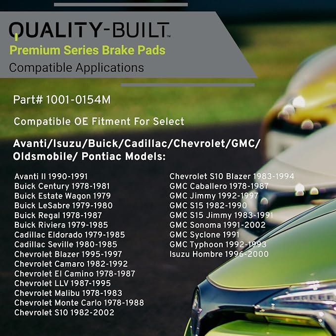Premium Semi-Metallic Front Brake Pads Compatible - Image 3