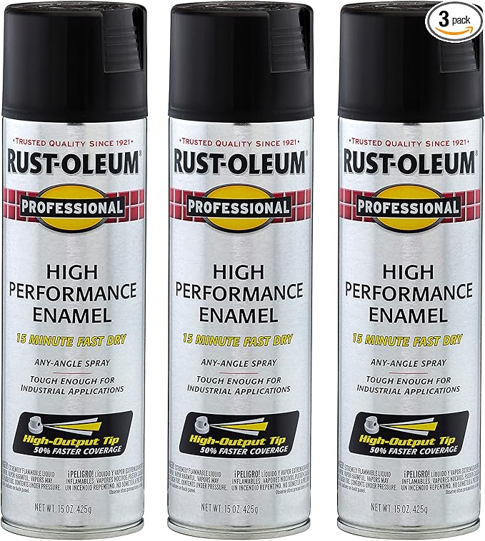 Rust-Oleum 7578838-3PK Professional High Performance Enamel Spray Paint by Rust-Oleum