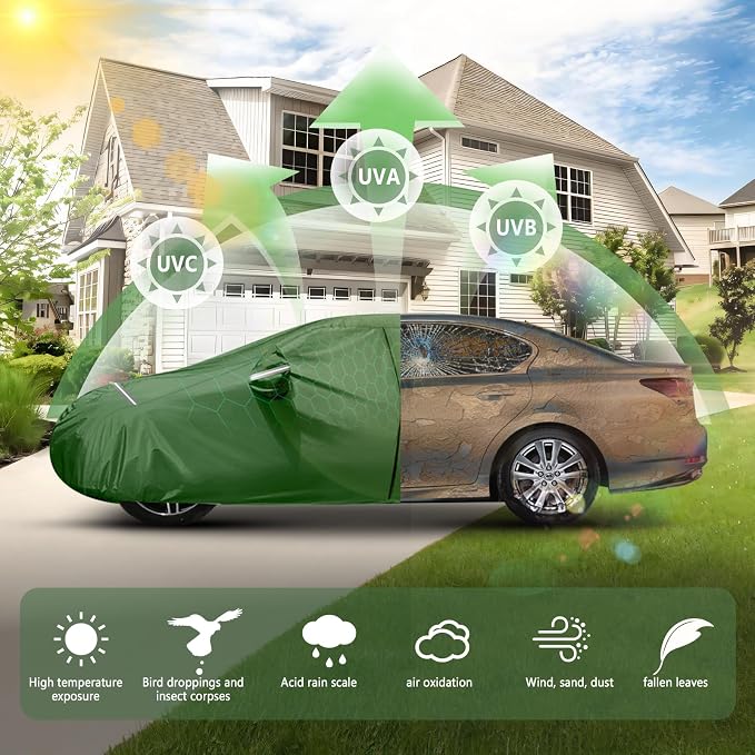 BOSSTONE Car Cover Custom Fit for Ford Mustang 1994-2025, Waterproof All - Image 3