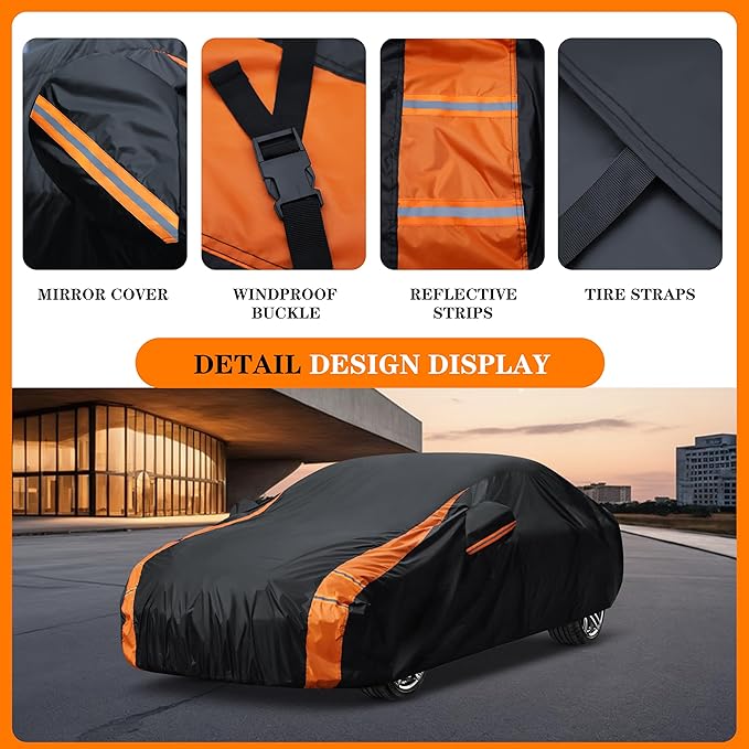 in Full Exterior Car Cover, Waterproof，UV Resistant, and Snowproof Fit Coupe - Image 3