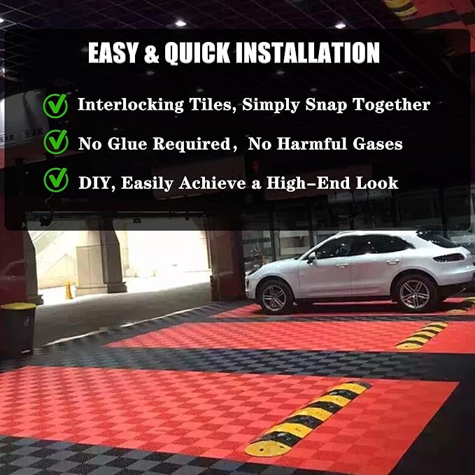 12 Pack 16"x16" Interlocking Garage Floor Tiles - Image 5