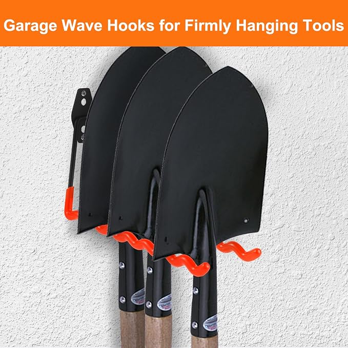 Wall Mounted Garage Hooks Tool Organizer, 12.4 Inch Garage Storage Hook Heavy - Image 5