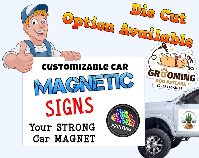 My Happy Customized Gifts Custom and Professional Logo Magnet Sign Personalized - Image 3